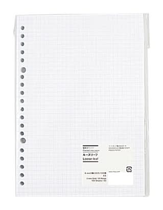 ルーズリーフA5・5mm方眼・100枚