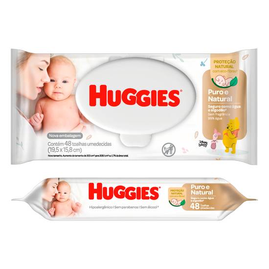 Huggies lenços umedecidos puro e natural