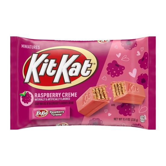Order KIT KAT&reg; Miniatures Raspberry Flavored Creme Wafer Candy Bars, Valentine's Day, 8.4 oz food online from CVS store, Providence County on bringmethat.com