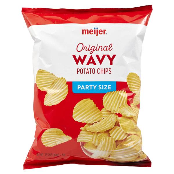 Meijer · Wavy Potato Chips Original Party Size (12.5 oz)