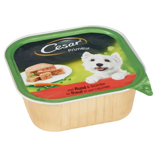 Cesar Primeur Hondenvoeding  Kuipjes met Rund & Groenten 300 g