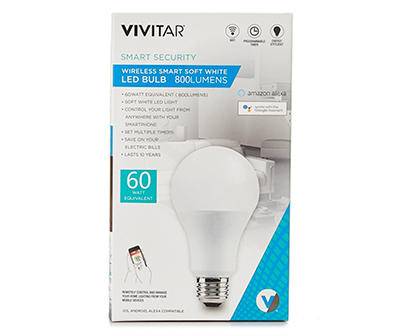 Vivitar Wi-Fi 40w Equivalent A19 Led Smart Light Bulb, Soft White