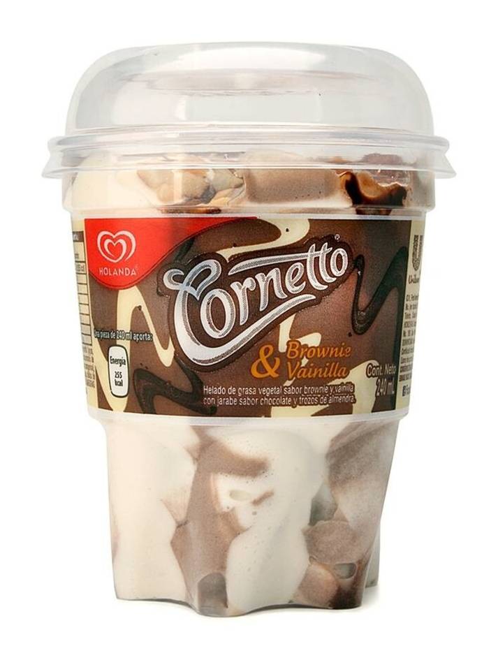 Cornetto · Helado con cacahuate, vainilla/chocolate (190 g)