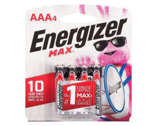 ENERGIZER MAX 4PK BATTERY AAA4 1 UN