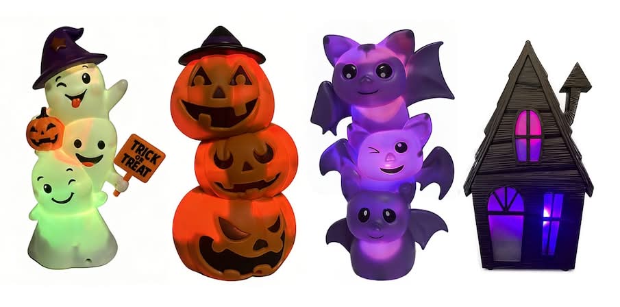 Assorted Designs Light Up Halloween Decor (4 ct)