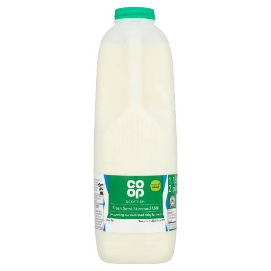 Co-Op Scottish Fresh Semi-Skimmed Milk 2 Pints/1.136L