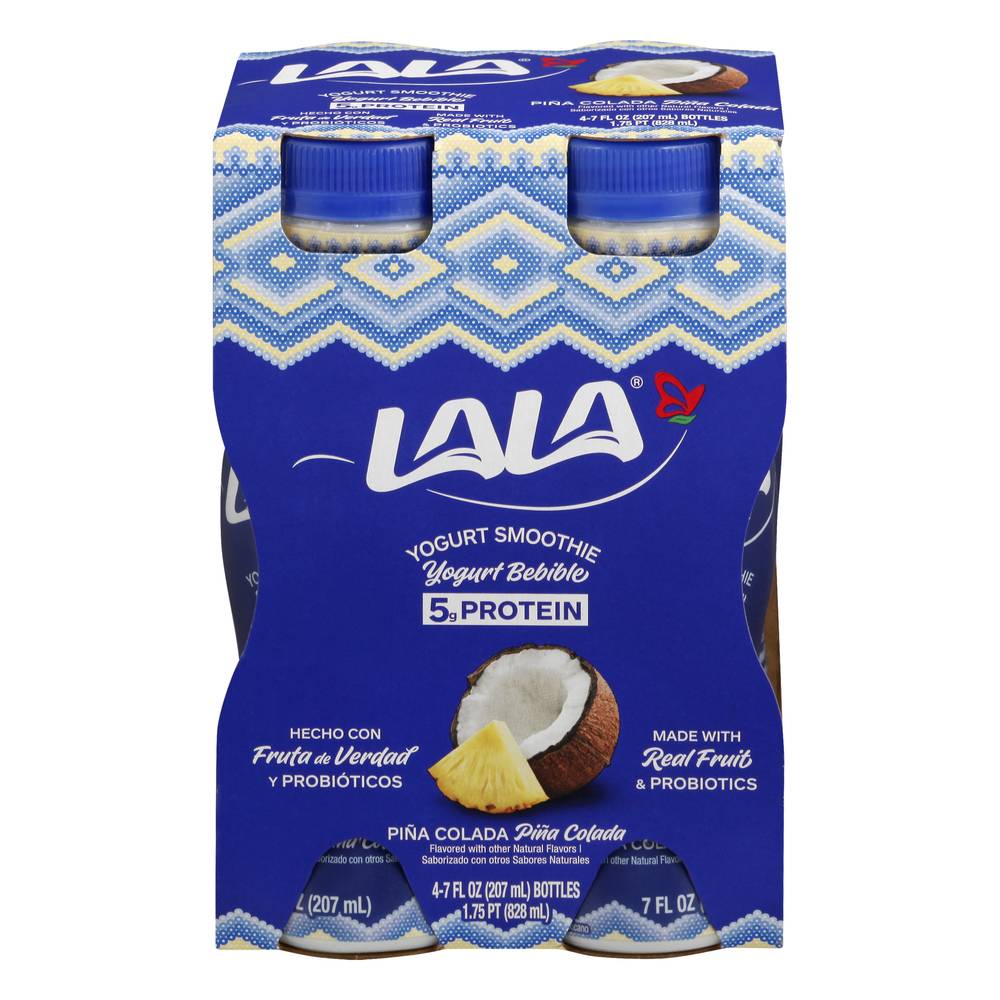 Lala Pina Colada Yogurt Smoothie With Probiotics (28 fl oz, 4 ct)