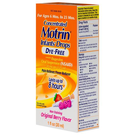 Motrin Original Berry Flavor Infants' Liquid Medicine Drops