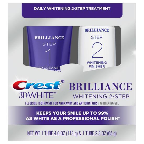 Crest 3d White Brilliance Whitening 2-step Treatment
