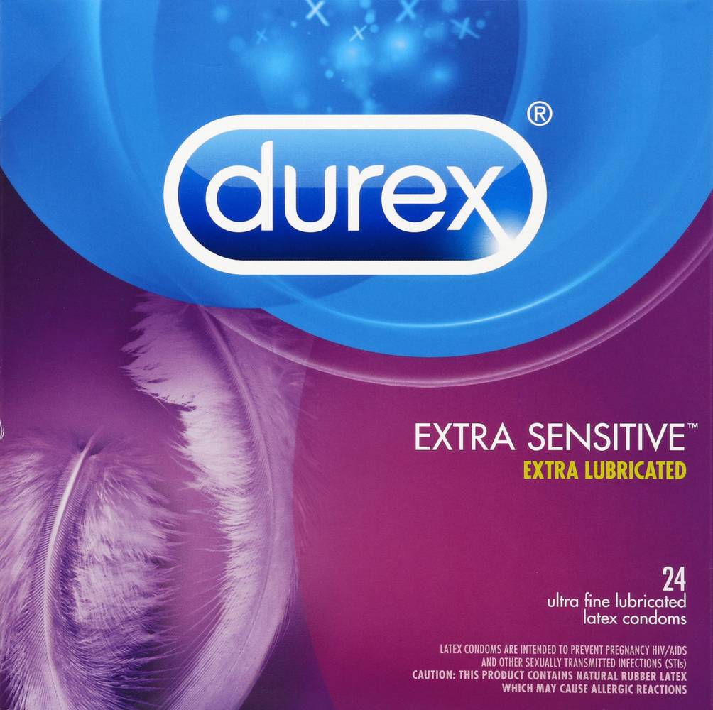 Durex Extra Sensitive & Lubricated Latex Condoms