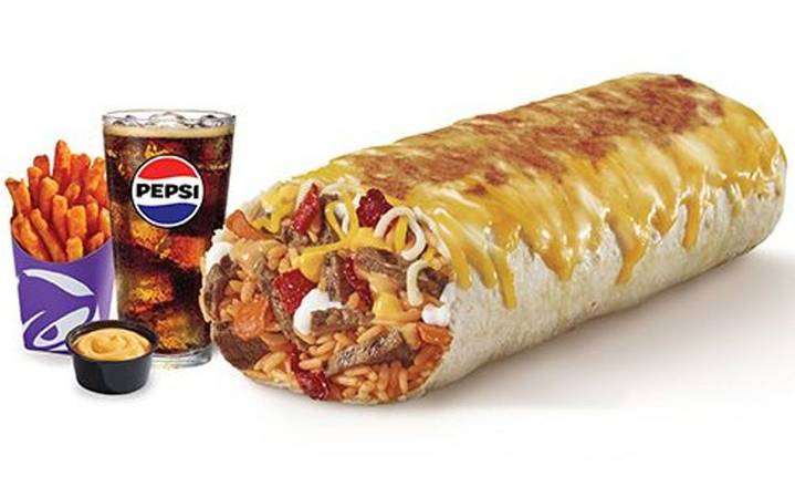 Steak Grilled Cheesy Burrito Combo