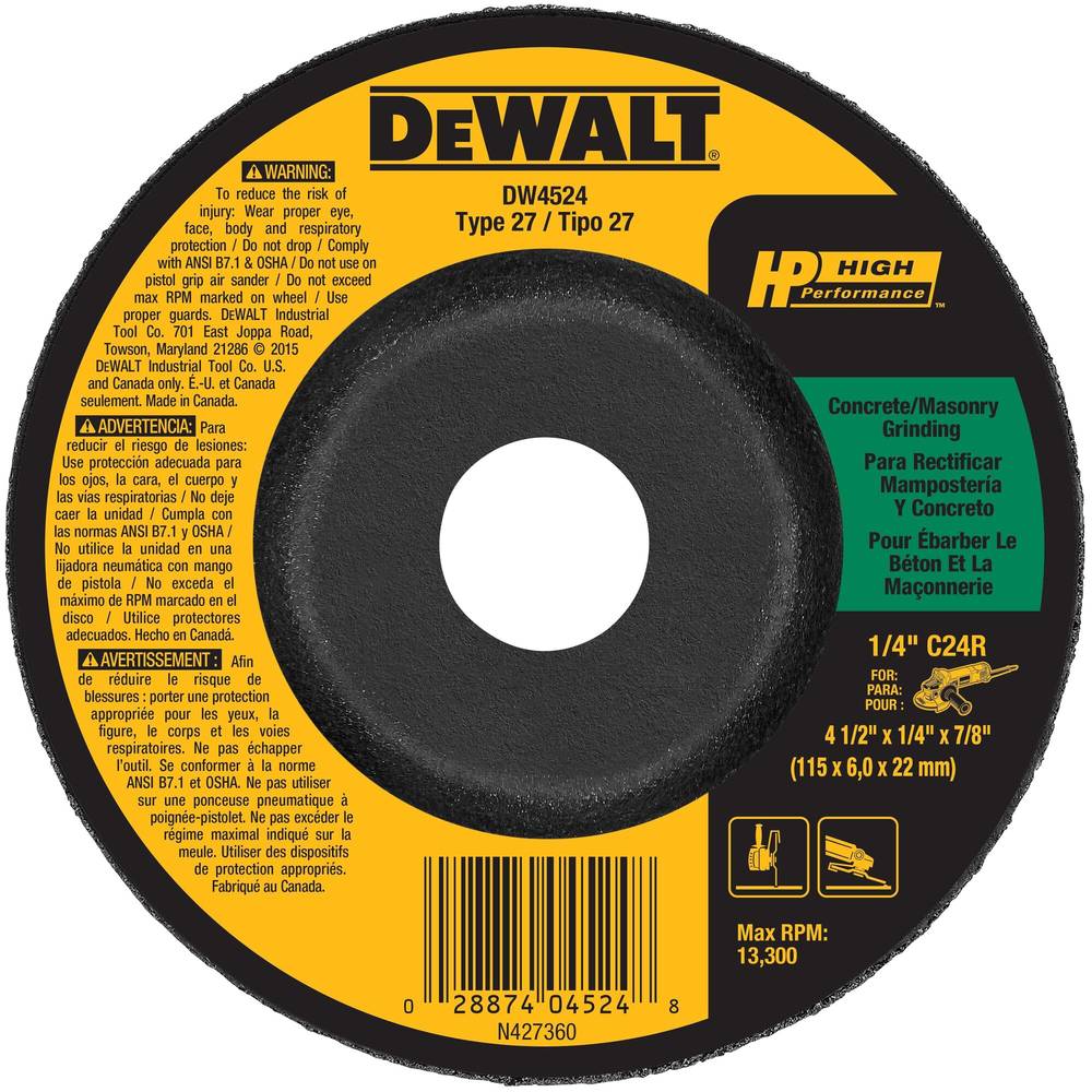 DEWALT 4.5-in Silicon Carbide Grinding Wheel | DW4524