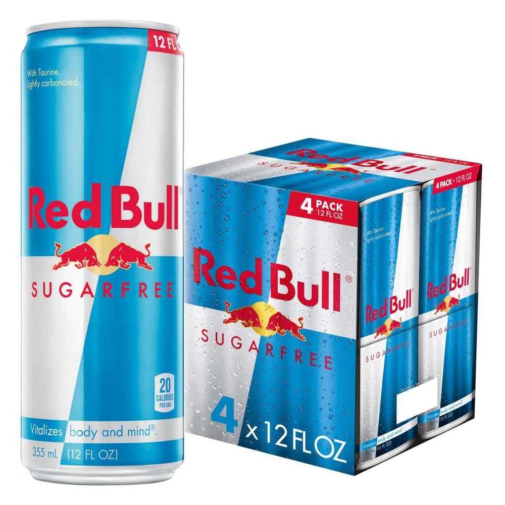 Red Bull Sugar Free Energy Drink (4 x 12 fl oz)