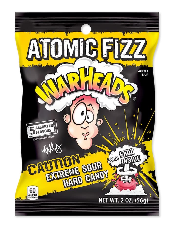 Warheads Atomic Fizz Extreme Sour Hard Candy, Assorted (2 oz)