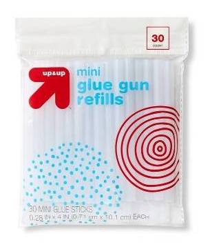 up&up Mini Glue Gun Stick Refills, 0.28x4 in (30 ct)
