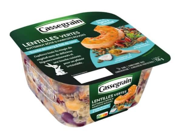 Cassegrain - Lentilles vertes butternut rôtie et haricots rouges (250g)