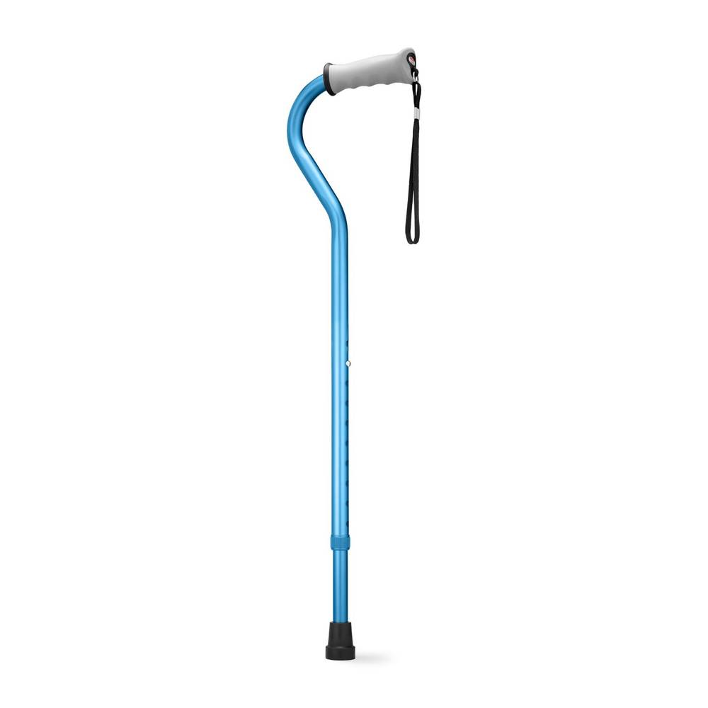 Cvs Health Gel Grip Offset Cane, Blue