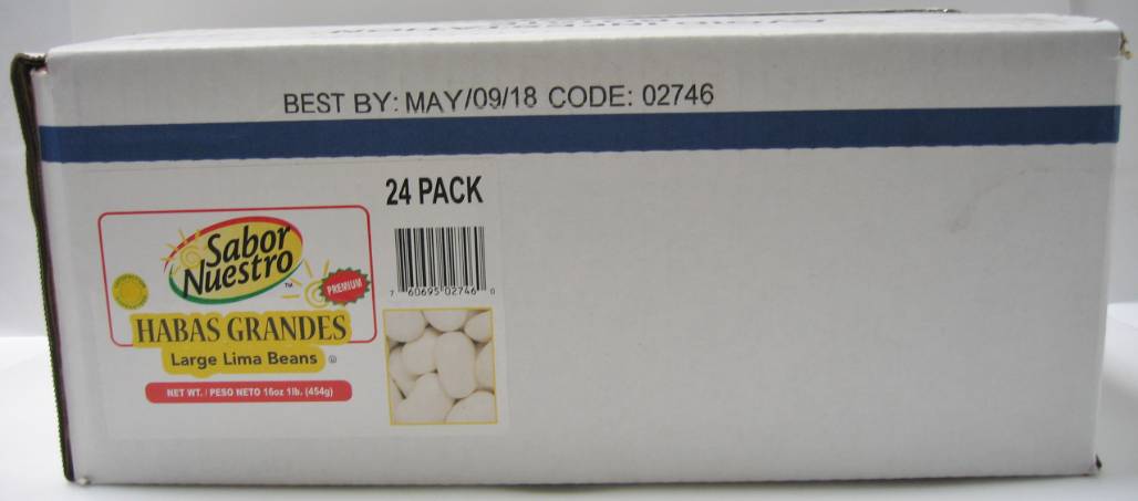 Sabor Nuestro - Large Lima Beans - 24/1 lb (1X24|1 Unit per Case)