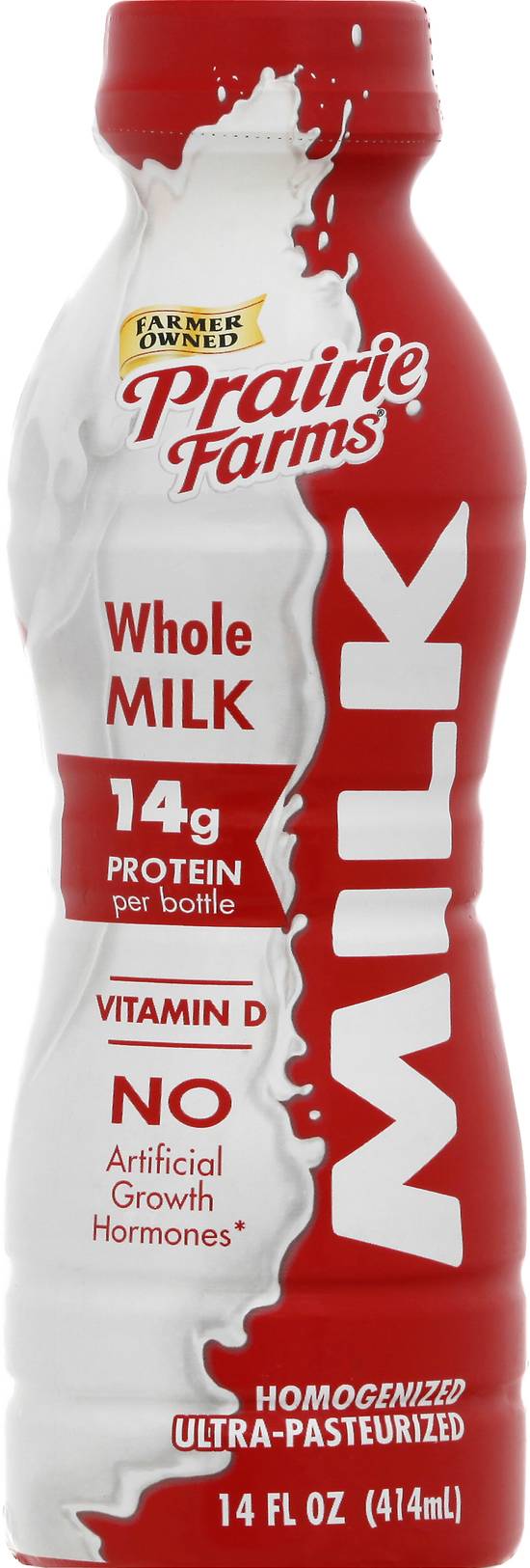 Prairie Farms Milk Whole Bottle (14 fl oz)
