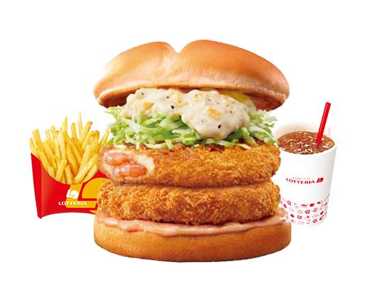 【セット】ダブルエビバーガー Double Shrimp Burger Set