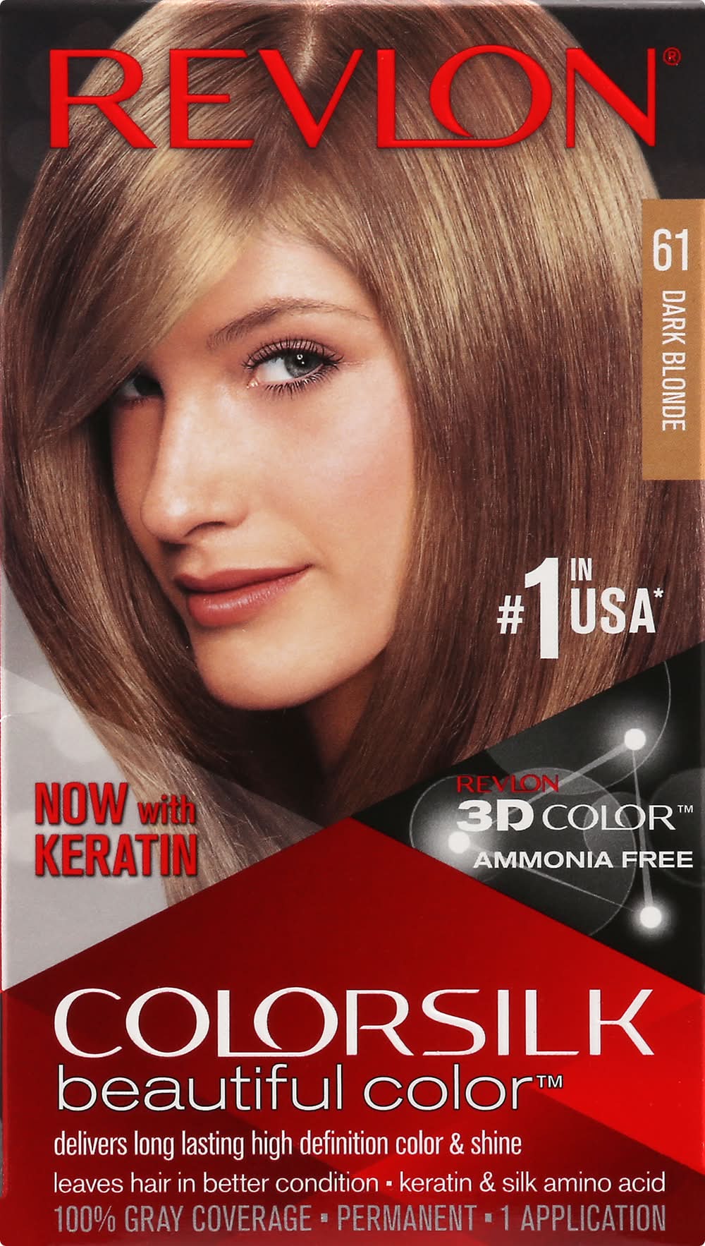 Revlon Colorsilk Permanent Dark Blonde 61 Hair Color (8 oz)