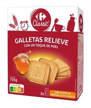Galletas relieve Carrefour Classic 735 g.