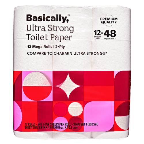 Basically Ultra Strong Toilet Paper (12 ct)