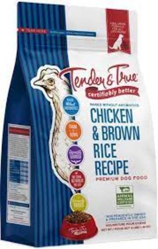 Tender & True Dog Food-Chicken & Brown Rice Flavor Dry Dog Food, 4 lb. Bag