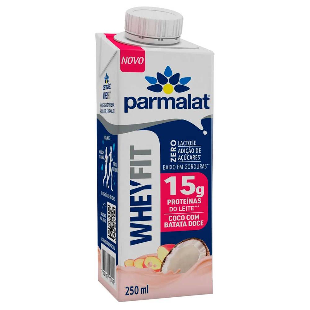 Parmalat bebida láctea uht wheyfit 15g sabor coco com batata doce (250 ml)