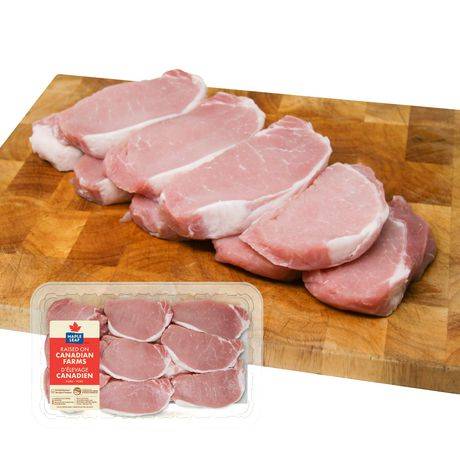 Maple Leaf Fresh Boneless Pork Chops Center And Rib End