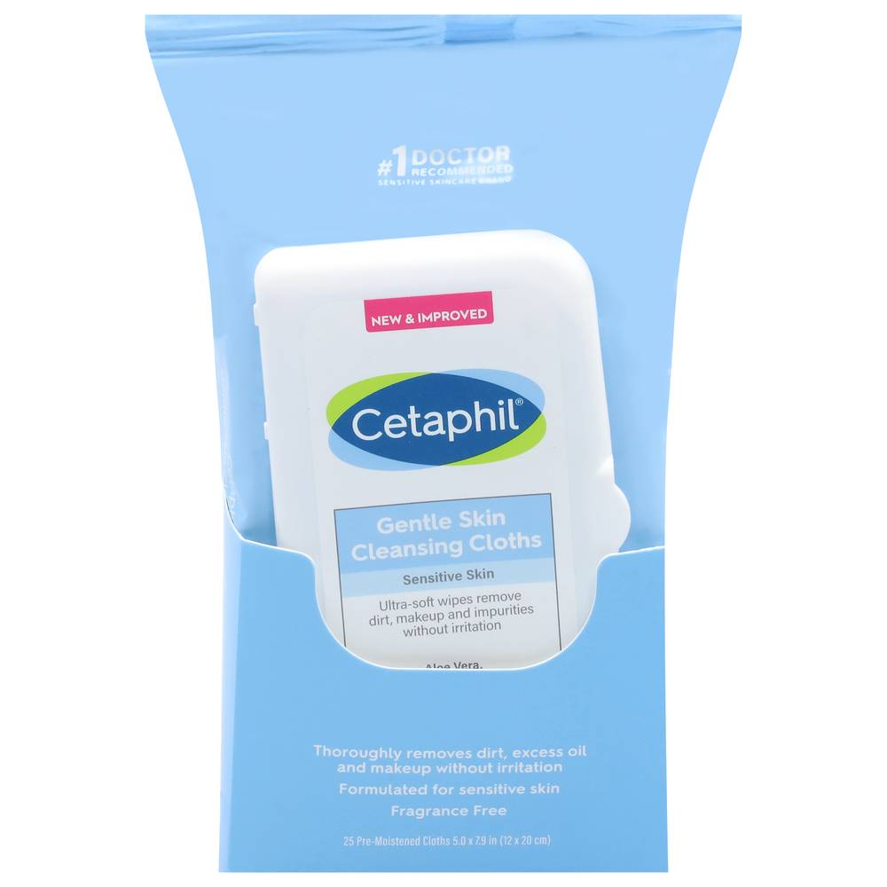 Cetaphil Sensitive Skin Cleansing & Makeup Unscented Cloths (1.5 oz)