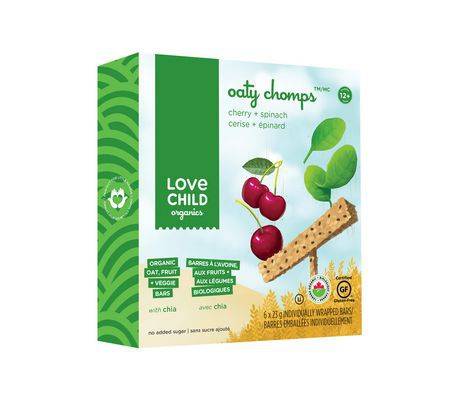 Love Child Organics Cherry and Spinach Oaty Chomps Veggie Bars (6 x 23 g)