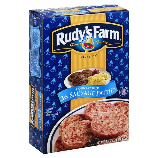 Rudy's Farm Country Mild Sausage Patties (36 ct)