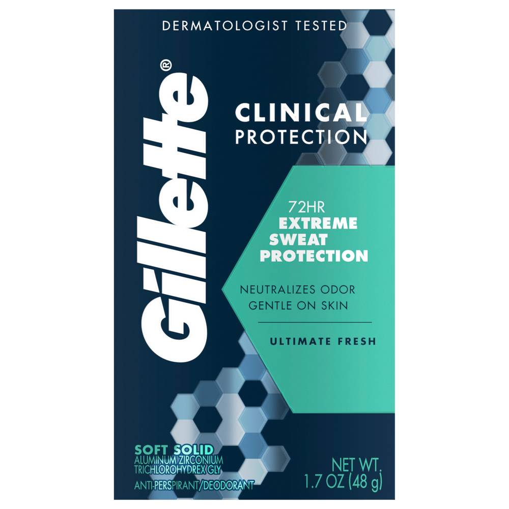 Gillette Clinical Soft Solid Ultimate Fresh Anti-Perspirant Deodorant