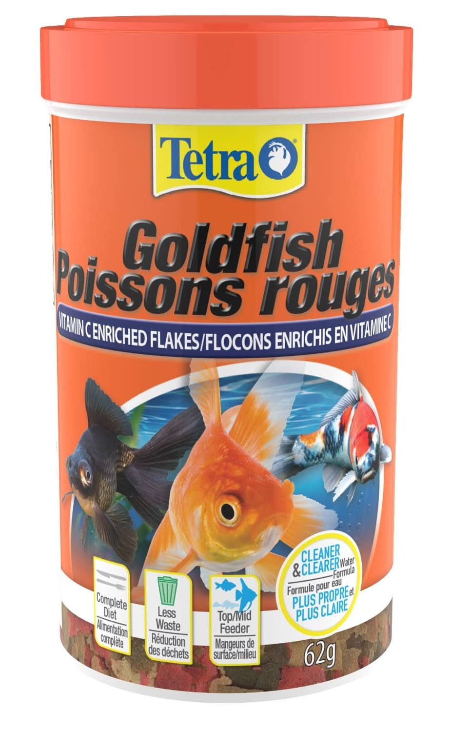 Tetra Goldfish Vitamin C Enriched Flakes Fish Food, 2.2 oz