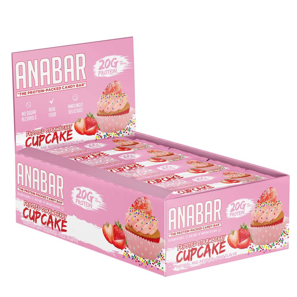 Anabar the Protein-Packed Candy Bar (strawberry cupcake)