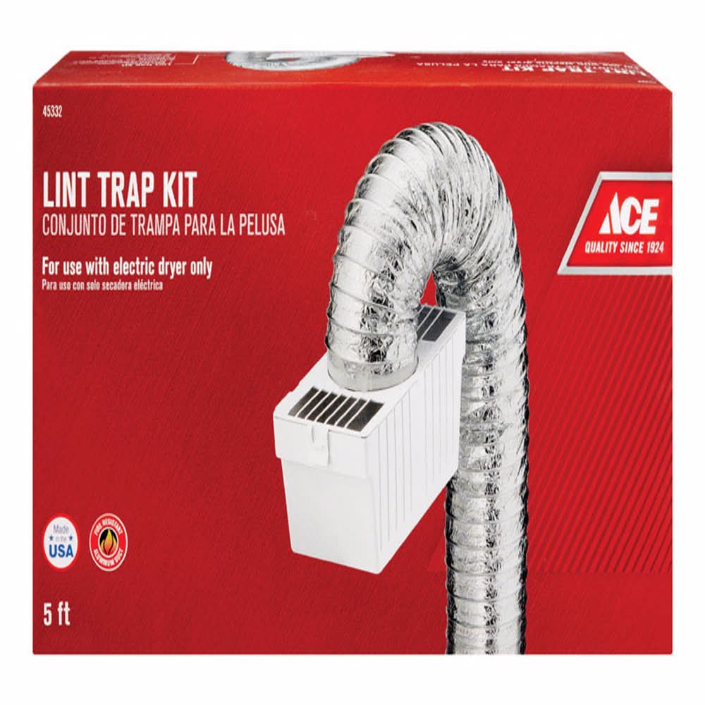 ACE 4 In. W X 4 In. L White Plastic Lint Trap