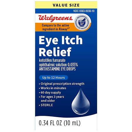 Walgreens 12 Hour Allergy Eye Itch Relief - 0.34 fl oz