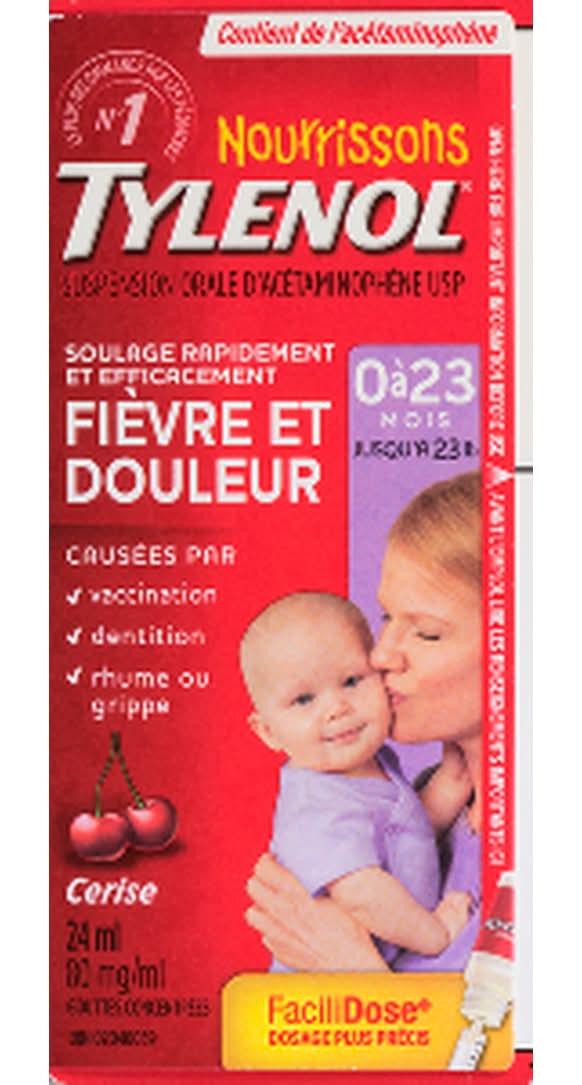 Tylenol Infants cherry cerise medicine fever & pain drops 