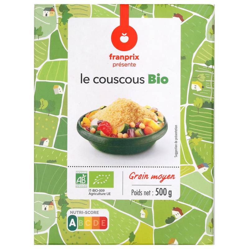 Franprix - Couscous grain moyen bio (500g)