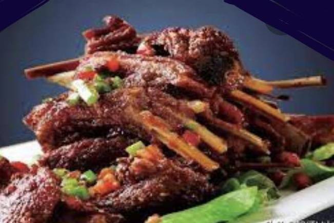 Hot and spicy lamb ribs 叫花羊排