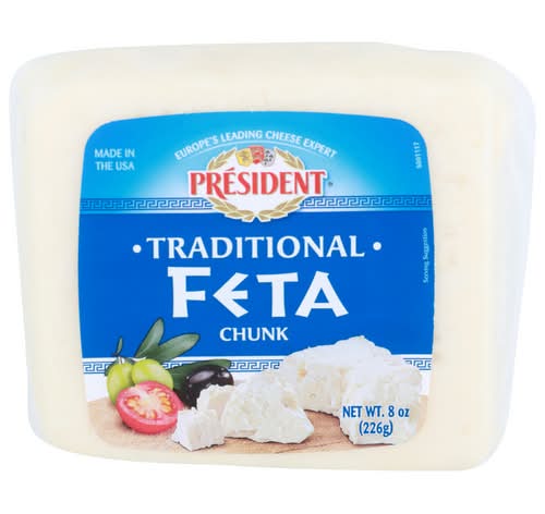 President Plain Feta Chunk Cheese