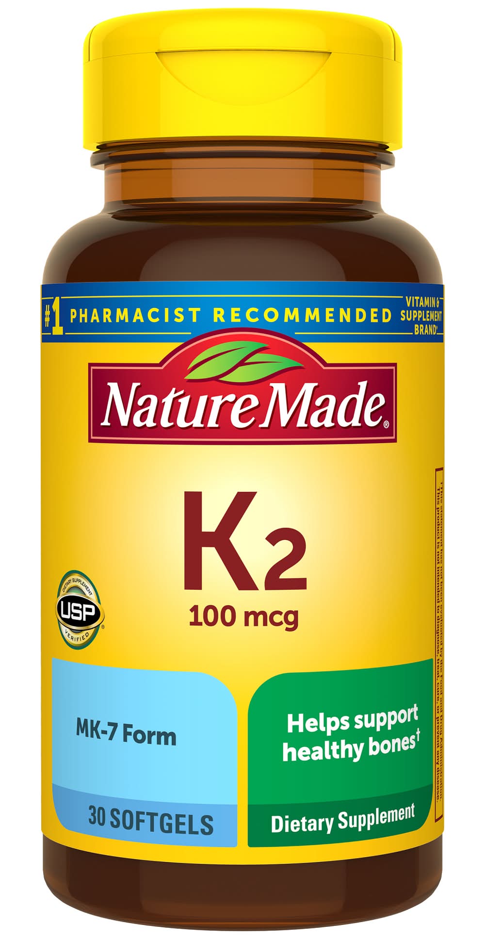 Nature Made Vitamin K2 100 Mcg Supplement Softgels (1.6 oz)