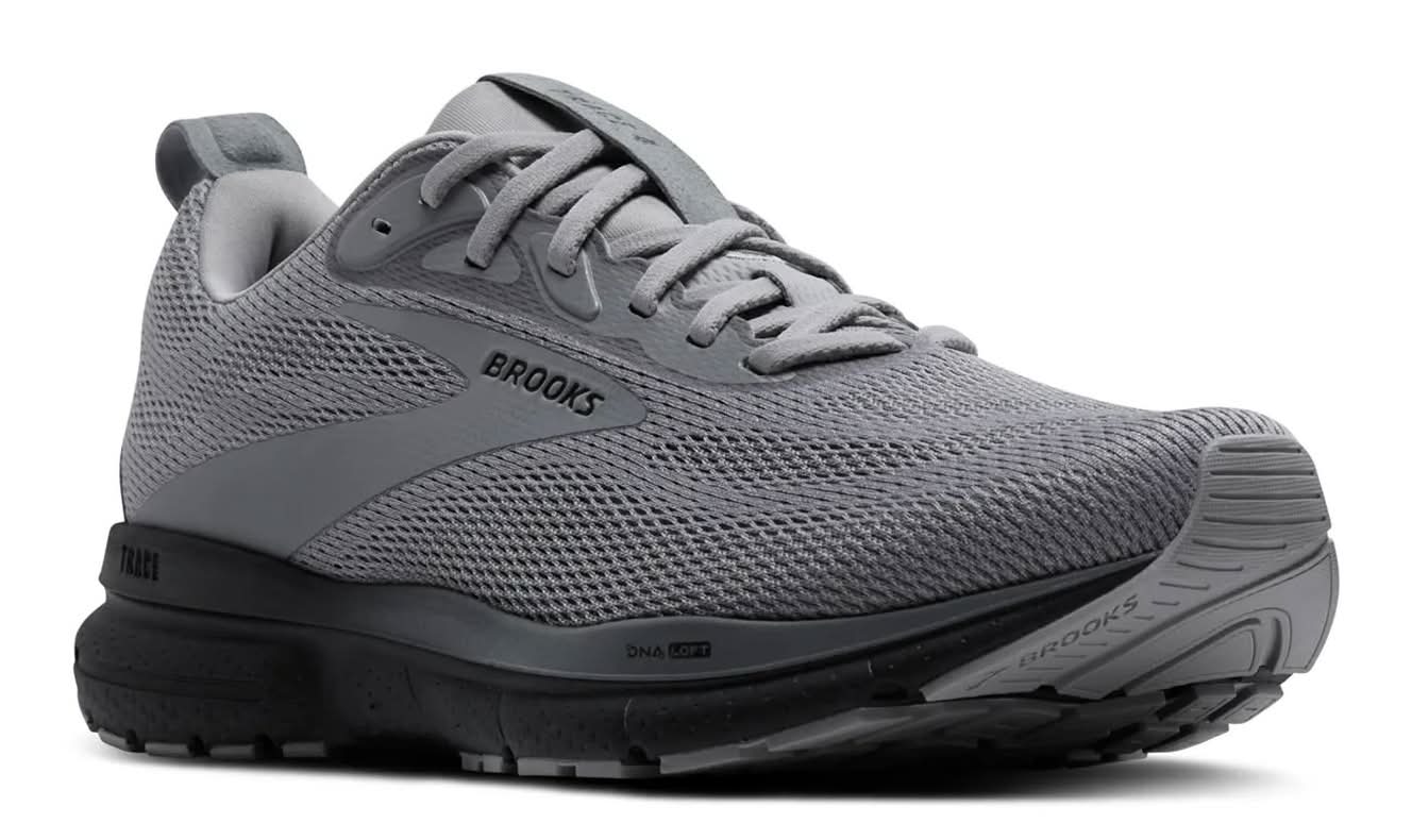 Brooks Trace 4 - Men\'s Running Shoes - Light Gray - Men’s 10.5 Grey Brooks Mens Trace 4 Running Shoe | Rack Room Shoes main image 3
