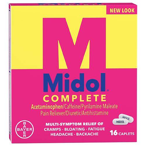 Midol Complete Menstrual Pain Relief Caplets with Acetaminophen - 24.0 ea
