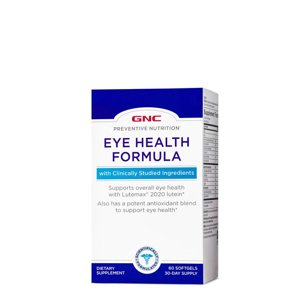 Gnc Preventive Nutrition Eye Health Formula Softgels (60ct)