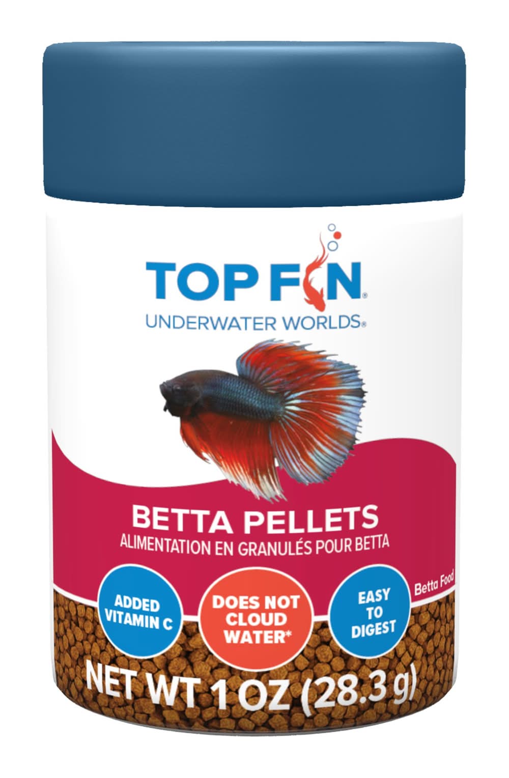 Top Fin® Betta Pellets Fish Food (Size: 1 Oz)