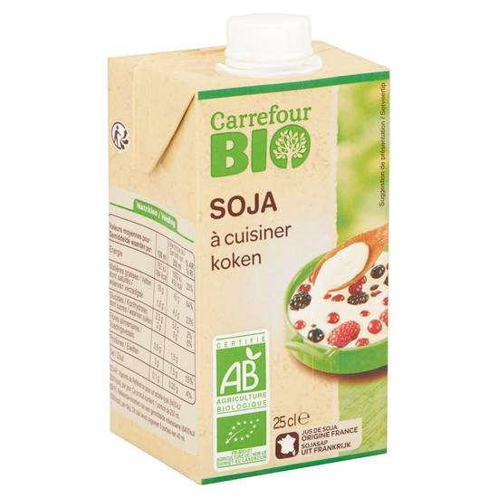 Carrefour Bio Soja à Cuisiner 25 cl