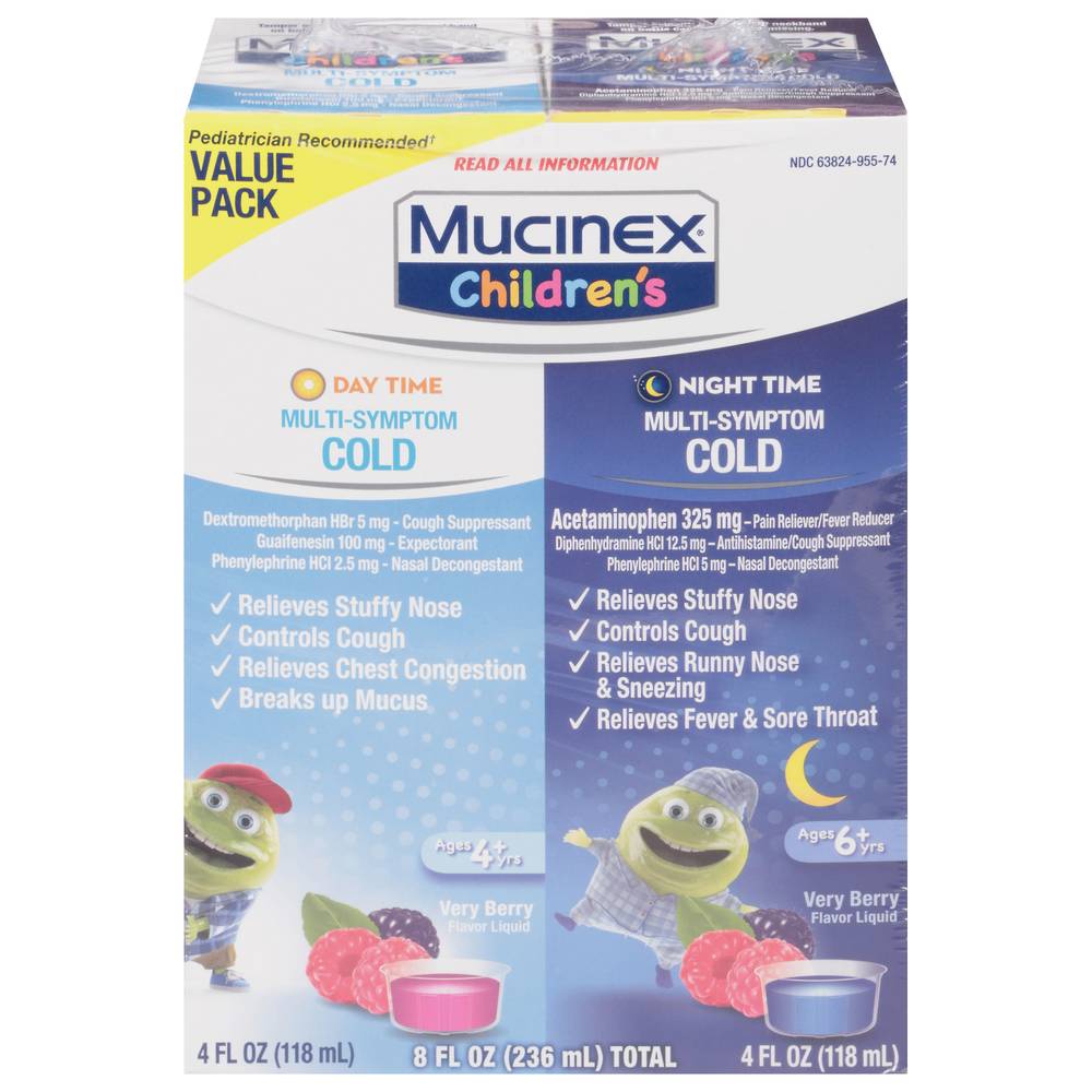 Mucinex Children's Day / Night Time Multi-Symptom Cold (8 fl oz)