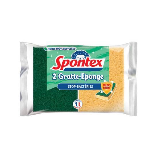 Spontex Gratte Eponge - Stop Bactéries - x2 x2